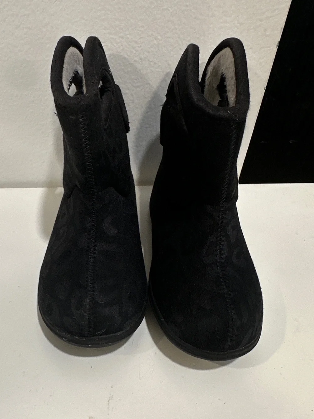 Bogs II Metallic Black Leopard Snow Boots Baby Infant Sz US 7
